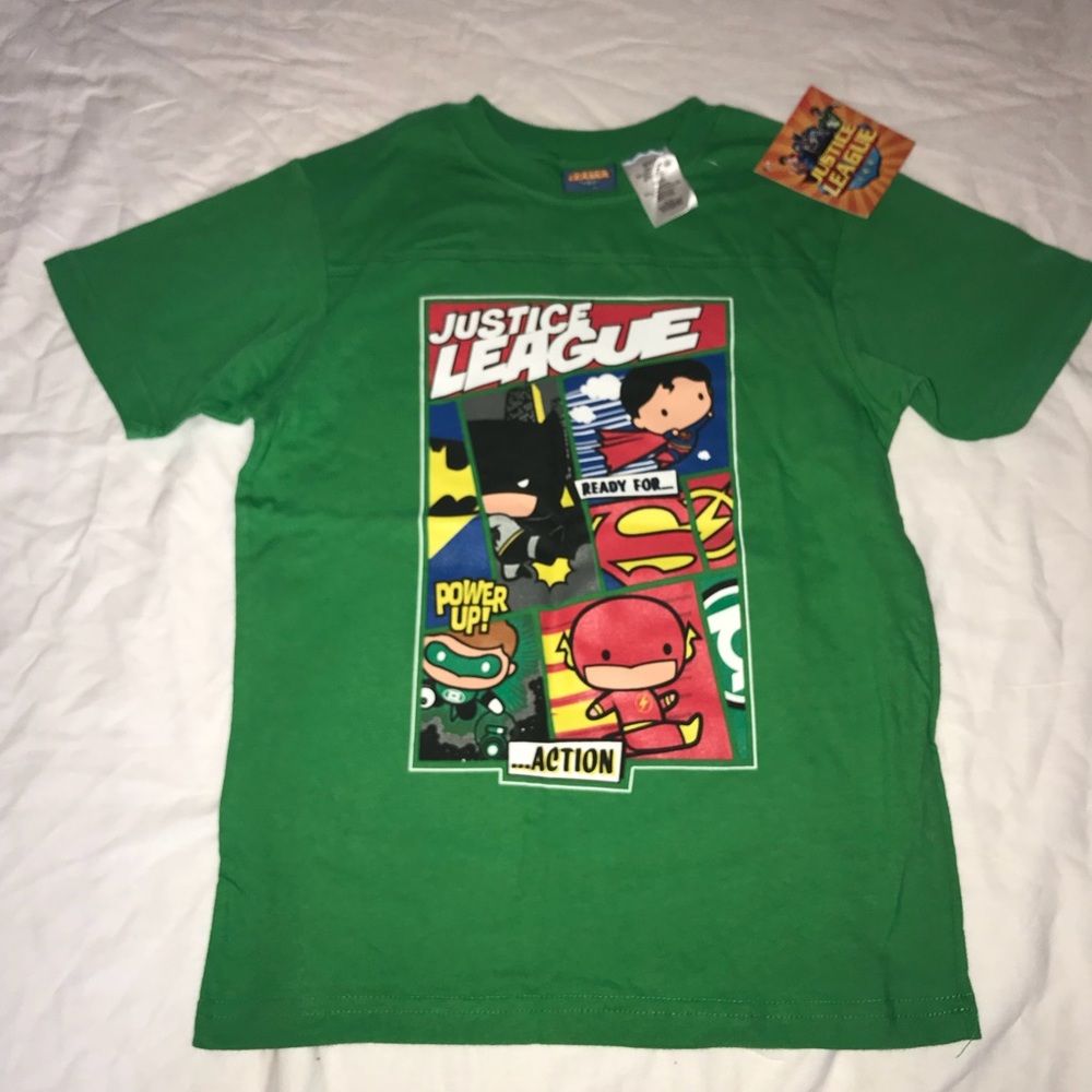 BOYS DC COMICS JUSTICE LEAGUE CARTOON T-SHIRT